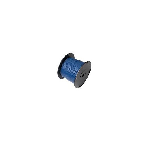 Primary Wire, 16 AWG Conductor, 100 ft Reel Length, Blue Jacket