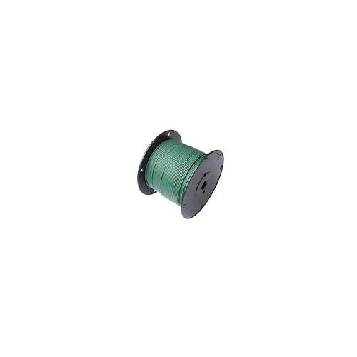 Primary Wire, 16 AWG Conductor, 100 ft Reel Length, Green Jacket