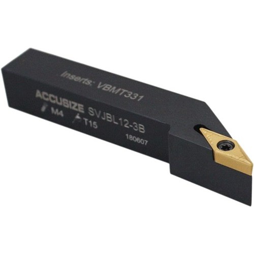 L-12-3B Indexable Turning Insert Holder, Advjn R/l Tool Holder, Right Hand Cutting, 3/4 in Shank, Square Shank, 3 deg Lead Angle, Negative Rake