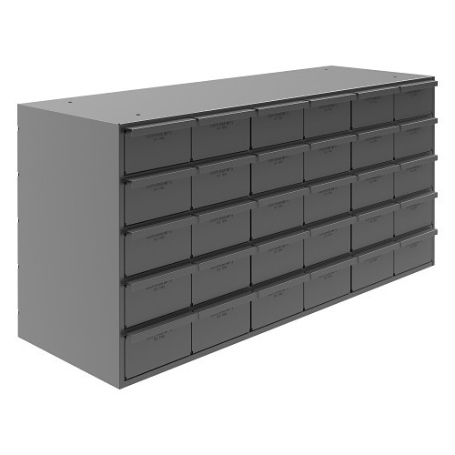 DURHAM MFG® 014-95 Drawer Cabinet, 12-5/16 in Overall Length, 33-13/16 in Overall Width, 17-13/16 in Overall Height, 30 Drawers