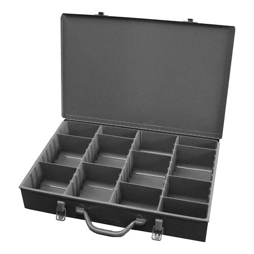 DURHAM MFG® 119PC227-95 Compartment Box, Gloss Powder, For Use With: 302, 303, 303b, 305b, 309b, 310b, 321b, Specifications: Suitcase Style, Steel, Gray