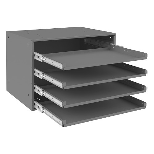 DURHAM MFG® 303B-15.75-95 Slide Rack, 15-7/8 in Height, 20-5/16 in Width, 15 in Depth, 4 Shelves