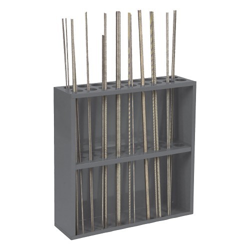 DURHAM MFG® 367-95 Threaded Rod Rack, 24 in Height, 24-3/16 in Width, 6-15/16 in D, 20 ga, Steel