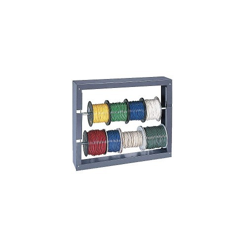 DURHAM MFG® 384-95 Wire Spool Rack, 6 in Overall Length, 26-1/8 in Overall Width, 21-1/2 in Overall Height, Gray