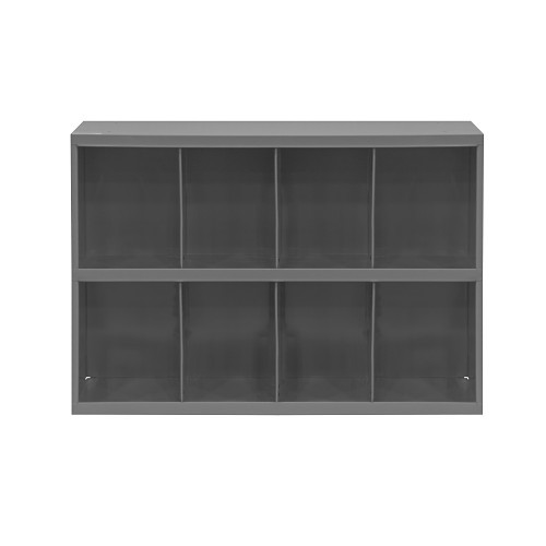 DURHAM MFG® 393-95 Part Storage Bin With Slope Shelf, 19-3/4 in H x 33-7/8 in W x 8-1/2 in D, 8 Bins