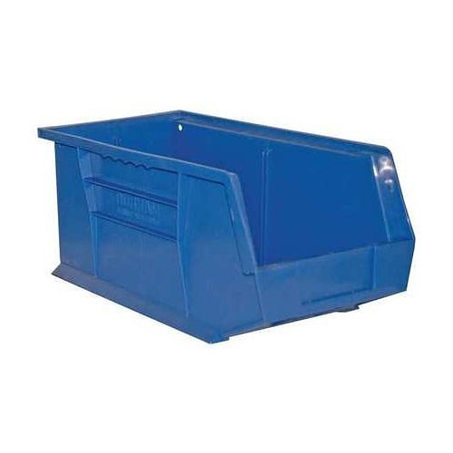 DURHAM MFG® PB30240-52 Hang & Stack Storage Bin, 15 in Outside Length, 8 in Outside Width, 7 in Outside Height, 0.38 cu-ft, Blue