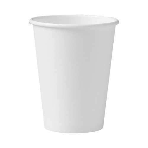 Dart® Solo® 412WN-2050 Hot Cup, Single Sided Poly Paper, White