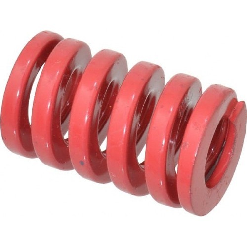 Dayton Lamina 9-1606-26 Die Spring, 1 in Hole Dia, 1/2 in Rod Dia, 1-1/2 in Free Length, Red Chromium Vanadium Steel