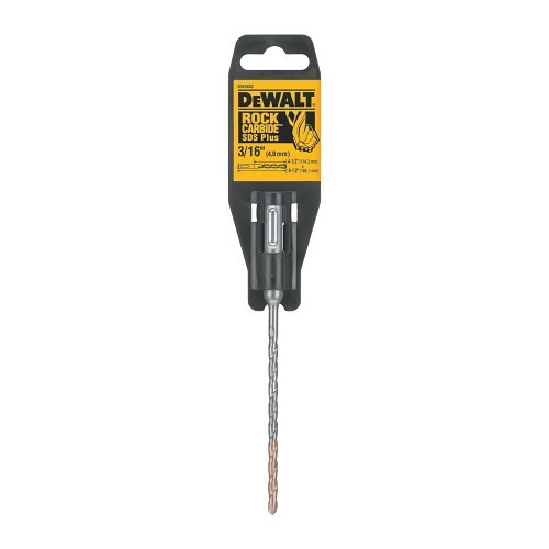 DeWALT® DW5403 Masonry Drill Bit, 3/16 in Drill Bit, 25/64 in SDS-Plus® Shank, Carbide Cutting Edge, 6-1/2 in OAL