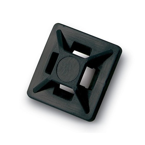 Del City 9871 Cable Tie Mount, Black, 1-1/8 in W, 1-1/8 in L