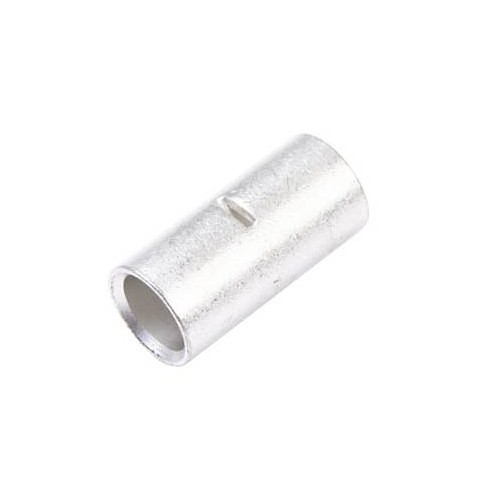 Butt Connector, Non-Insulated, 1/0 AWG Conductor, Solid Barrel, Copper, 600 to 1000 V, 230 deg F, Tin Plated, 0.030 in Thk