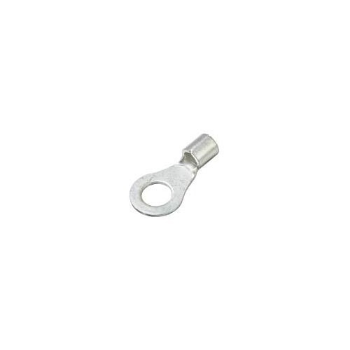 Del City 255385 Standard Ring Terminal, 6 ga Conductor, 3/8 in Stud, Non-Insulated Insulation