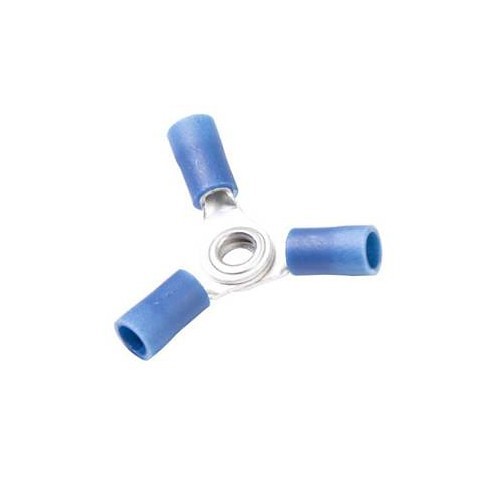 Del City 411205 Y-Butt Connector, 16 to 14 AWG Conductor, Vinyl Insulation, Blue