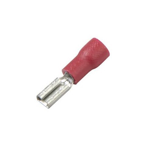 Del City 431005 Push-On Terminal, 22 to 18 AWG Conductor, Vinyl Insulation, Red