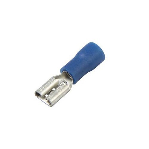 Del City 432705 Push-On Terminal, 16 to 14 AWG Conductor, Vinyl Insulation, Blue