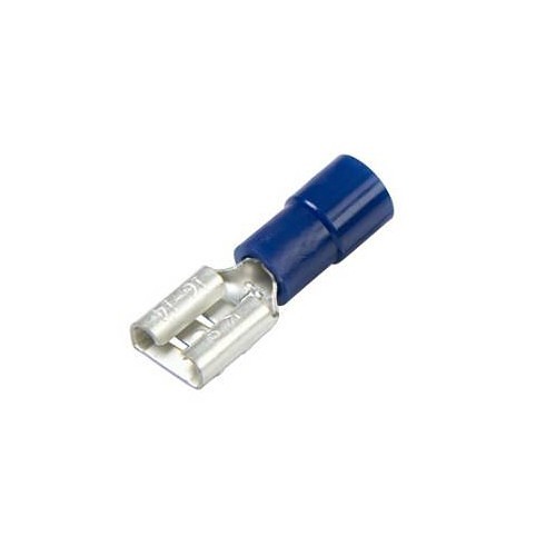 Del City 532705 Push-On Terminal, 16 to 14 AWG Conductor, Vinyl Insulation, Blue