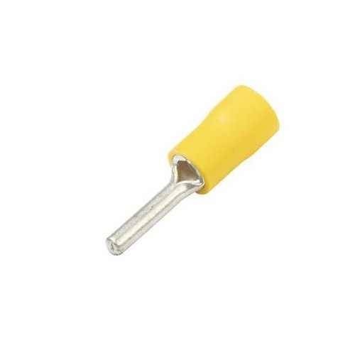 Del City 544305 Pin Terminal, 12 to 10 AWG Conductor, Vinyl Insulation, Yellow