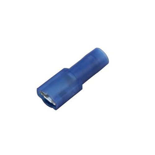 Del City 634185 Push-On Terminal, 16 to 14 AWG Conductor, Brass/Nylon, Blue