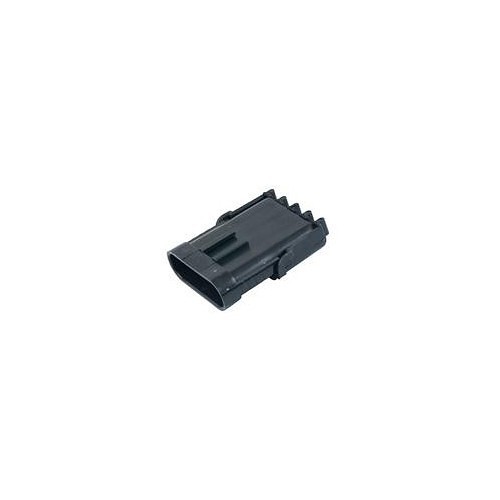 Weather Pack Connector, 4-Way Flat, Nylon, Male Terminal, 12 VDC, Specifications: 20 A Amperage Rating, -40 to 125 deg C