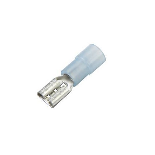 Del City 832705 Push-On Terminal, 16 to 14 AWG Conductor, Nylon, Clear/Blue