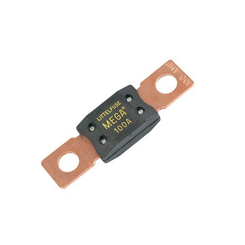 Power Fuse, 100 A, 32 VDC, Series: Littelfuse MEGA®, Yellow