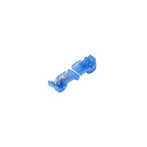 Quick Splice Connector, T-tap, 18 to 14 AWG Conductor, Female Push-On Conductor, 600 VAC, Blue Color Code