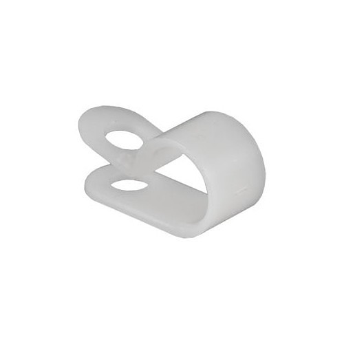 Loom Clamp, Convoluted Split, Nylon, White, 3/8 in ID