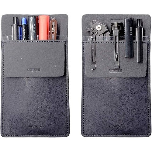 Diodrio B088LB7SJJ Pocket Protector, PU leather, Navy