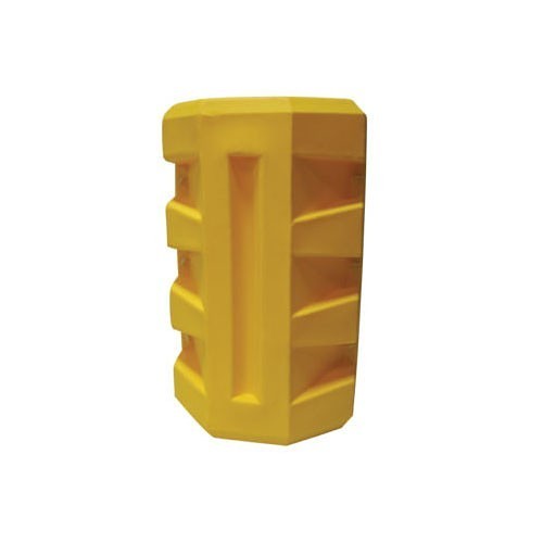 Diversified Plastics CP-12 Column Protector, Fits Column Size: 12 in, 12-1/4 in, Fits Column Shape: Square And Round, Yellow, Polyethylene