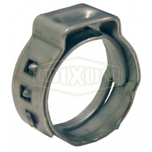 Dixon® 0989 Ear Clamp, 7/16 in Nominal, 0.378 in Closed Dia, 0.445 in Open Dia, 304 Stainless Steel