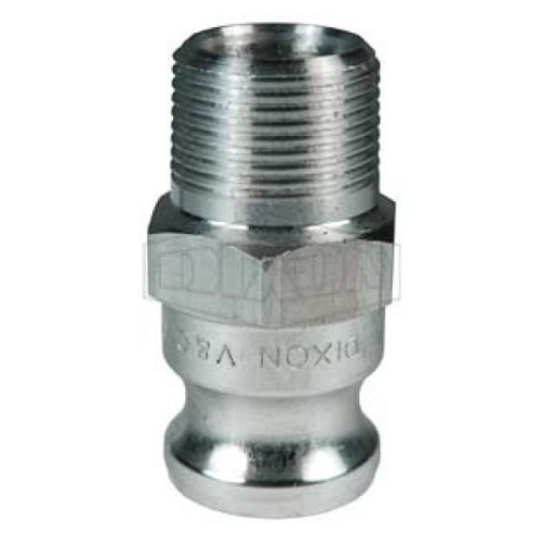 Dixon Valve & Coupling 100-F-AL Cam and Groove Coupler, Straight, Coupler, 1 in Nominal, Type F Adapter x MNPT, 356T6 Aluminum