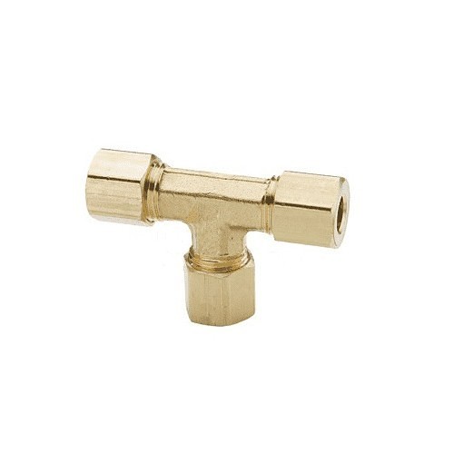 Dixon® 164C-06 Compression Union Tee, 3/8 in Nominal, 9/16in-24, Brass