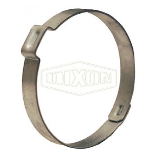 Dixon® 185 Ear Clamp, 23/32 in Nominal, 0.618 in Closed Dia, 0.728 in Open Dia, 0.03 in Thickness, Zinc Plated Steel