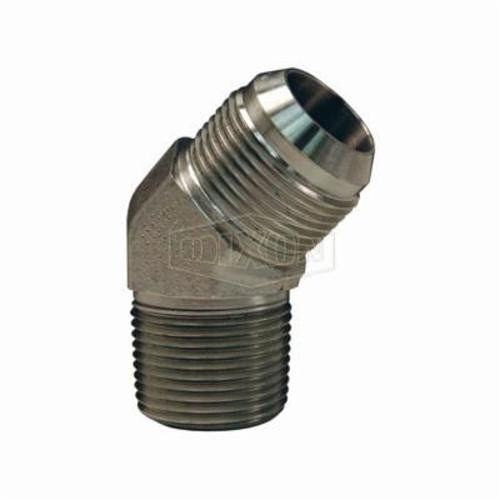 Dixon® 2503-8-8 Hydraulic Elbow, 1/2-14 x 3/4-16 Nominal, 37 deg Male Flare x MNPT, Steel, Domestic