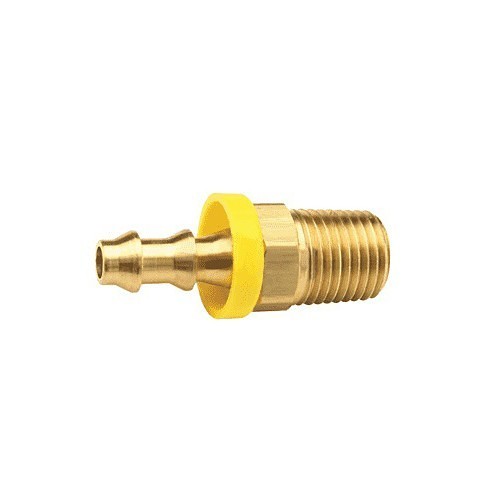 Dixon® 2720404C Hydraulic Hose End Fitting, 1/4 in Hose, 1/4 in, BARB x MNPT, 350 psi Pressure, Brass, Domestic