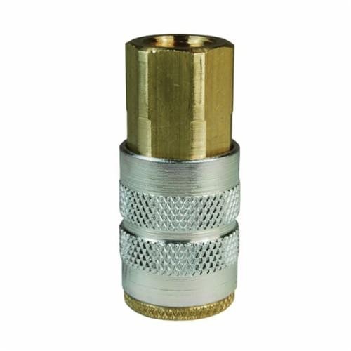 Dixon® 2FF3-B D Interchange Semi-Automatic Pneumatic Coupler, 1/4 x 3/8 in, Quick-Connect x FNPT, Brass