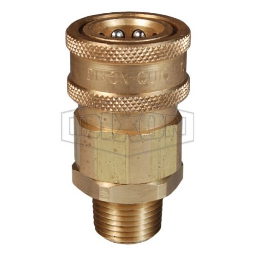 Dixon® 2VM2-B Coupler, 1/4-18 in Nominal, MNPTF, Brass