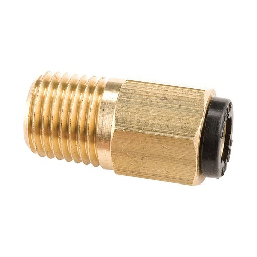 Dixon® 31156011DOT Push-In Connector, 3/8 x 1/8 in Wire, Tube OD x MNPT Wire, Brass