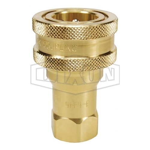 Dixon® 3HF3-B Coupler, 3/8-18 Nominal, Quick Disconnect x Female NPTF, Brass