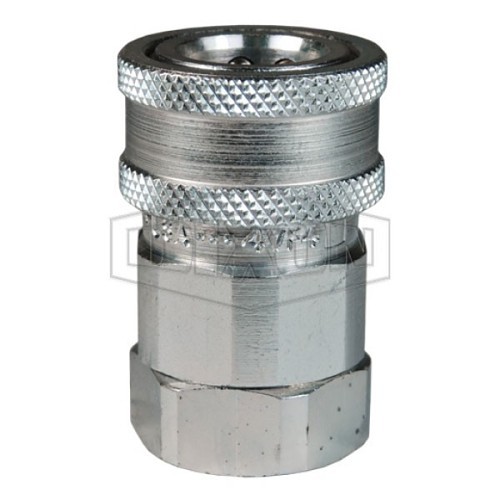 Dixon Valve & Coupling 3VF3 Valved Female Coupler, 3/8 in Nominal, FNPTF, Steel, Domestic