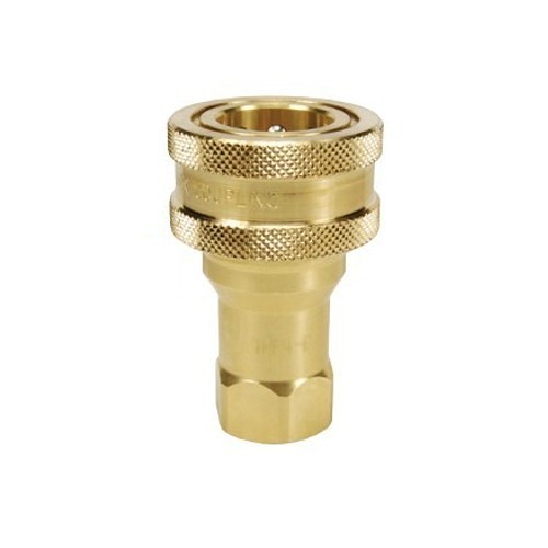 Dixon® 4HF4-B Hydraulic Coupling, 1/2 in x 1/2-14 Nominal, Quick-Connect x FNPTF, Brass