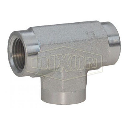 Dixon® 5605-4 Pipe Tee, 1/4 in Nominal, NPTF, Zinc Plated Steel