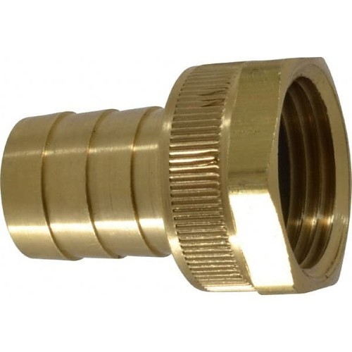 Dixon® 5881212C Short Shank Garden Hose Fitting, Female Swivel, 3/4 in Nominal, GHT Female Swivel, Brass, Domestic