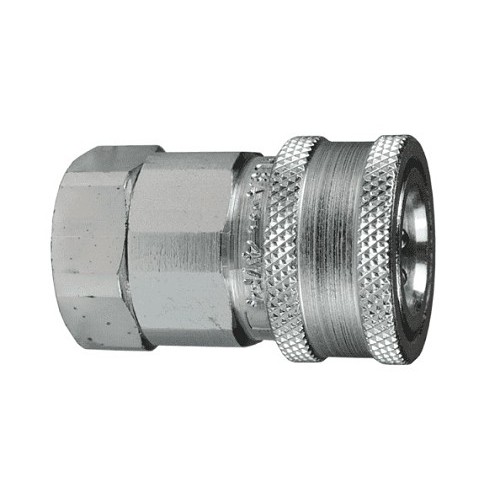 Dixon® 6VF6 Valved Female Coupler, Female Coupler, 3/4 in Nominal, FNPTF, Steel, Domestic