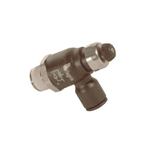 Dixon® 70656018 Compact Flow Control Valve, 3/8 in Nominal, 3/8 in, 145 psi, 2 Number of Ports/Ways, Nickel-plated brass Body