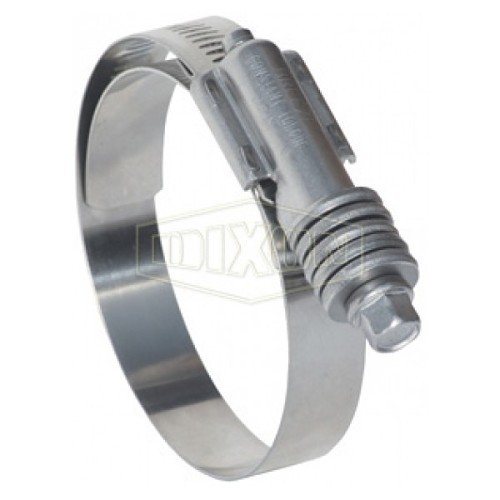 Dixon® CT175L Worm Gear Clamp, Clamping Range: 1 to 1-3/4 in, 300 Stainless Steel Band, Carbon Steel Bolt