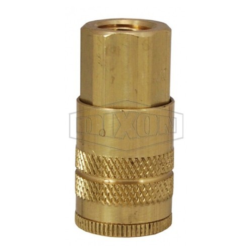 Dixon® DC2021 Coupler, Air Chief Industrial, Coupler, 1/4 x 1/8 in Nominal, Plug x FNPT, Brass