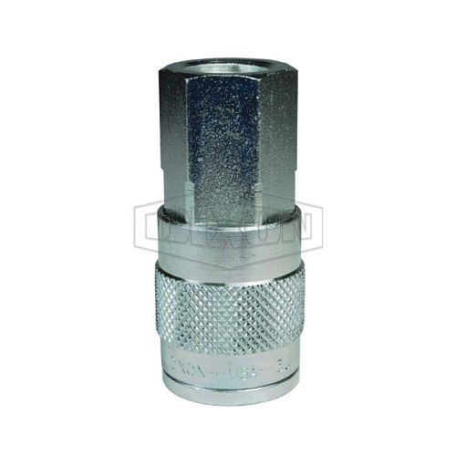 Dixon® DIX3JF4 Threaded Rod Coupling, 1/2-14 Thread, NPTF Thread, 3/8 in Coupling Length, Steel