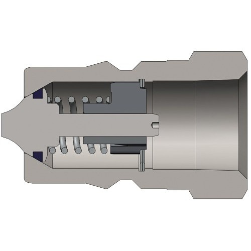 Dixon® H3F3-B Hydraulic Coupling, 3/8 in Nominal, FNPTF, Brass