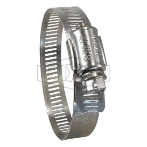 Dixon® MGC6 Worm Gear Clamp, Clamping Range: 3/8 to 7/8 in, 316 Stainless Steel Bolt